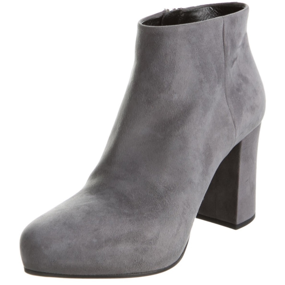 Prada Gray Suède Ankle Boot